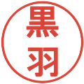 黒羽の電子印鑑｜丸ゴシック体｜縮小版