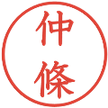 仲條の電子印鑑｜教科書体｜縮小版