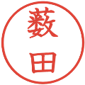 薮田の電子印鑑｜教科書体｜縮小版
