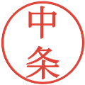 中条の電子印鑑｜明朝体｜縮小版
