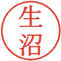 生沼の電子印鑑｜明朝体｜縮小版
